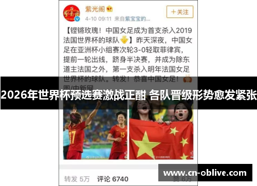2026年世界杯预选赛激战正酣 各队晋级形势愈发紧张